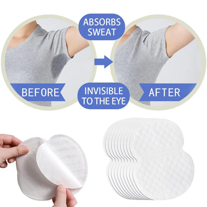 Underarm Sweat Pads – Disposable Invisible Sweat Shields for Men & Women (Pack of 10)