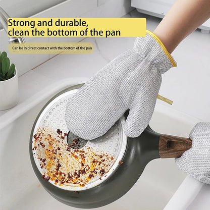 Reusable Dishwashing Cleaning Gloves - 1 Pair (Pack of 2)