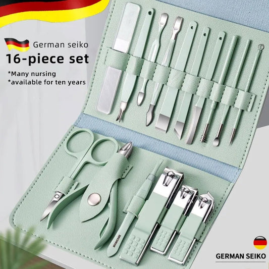 16 PCS Professional Stainless Steel Nail Clipper