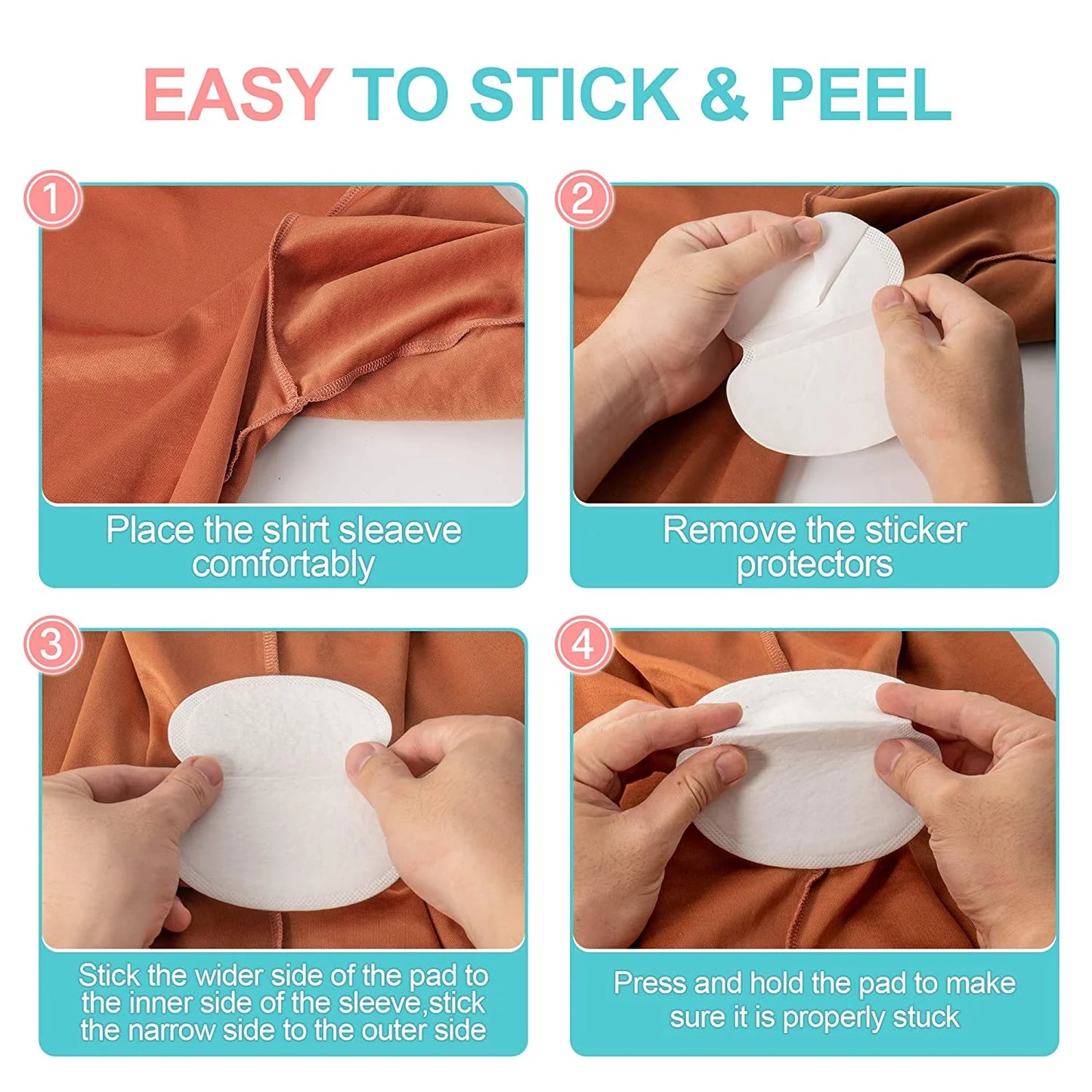 Underarm Sweat Pads – Disposable Invisible Sweat Shields for Men & Women (Pack of 10)