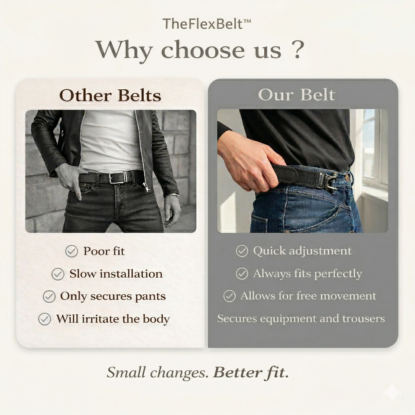 Buckle-Free Hook Belt (Pair)