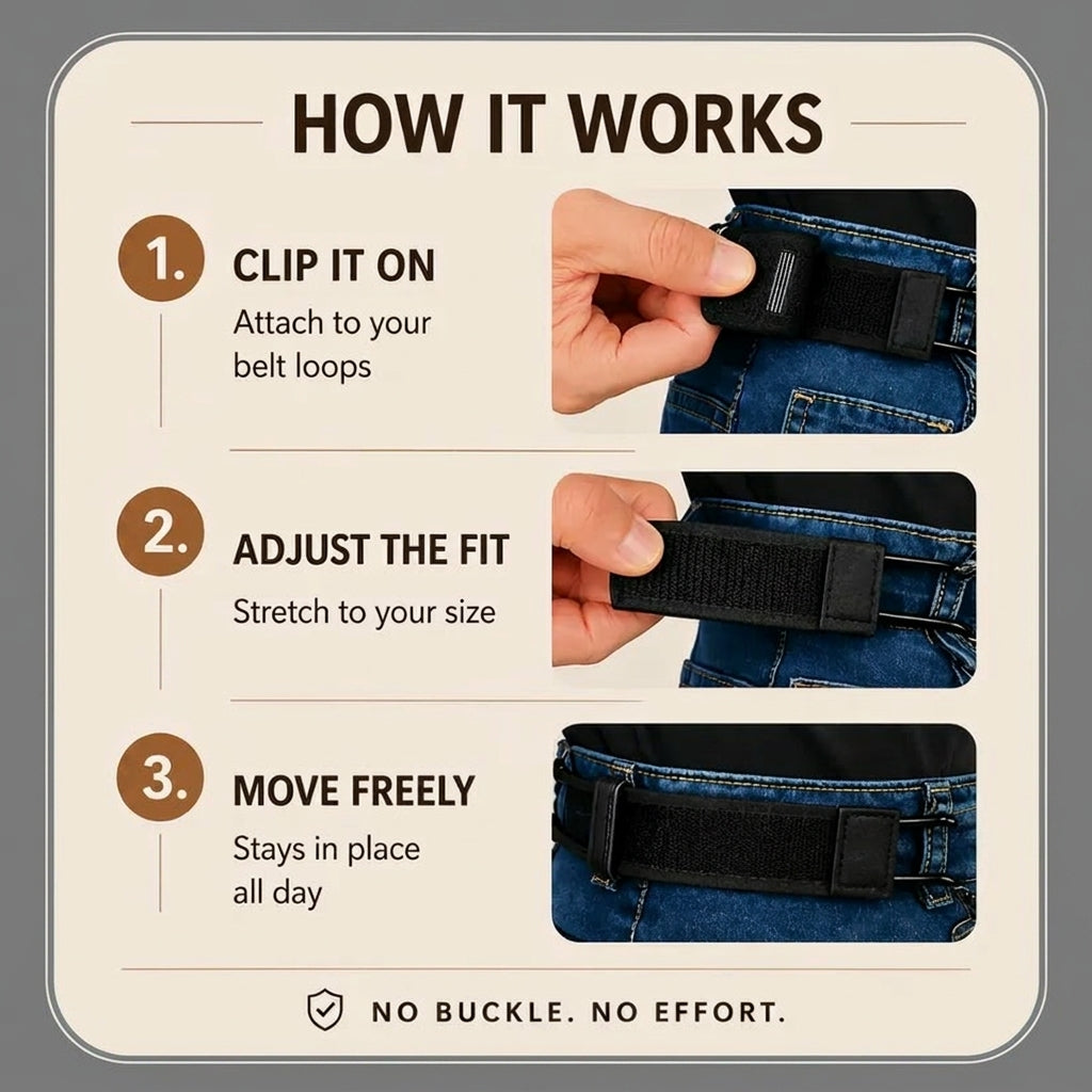 Buckle-Free Hook Belt (Pair)