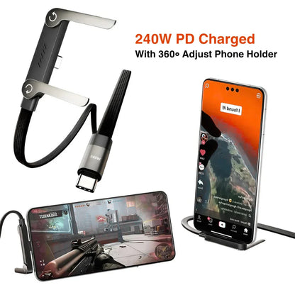 240W 2-in-1 C to C Charging Cable