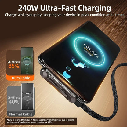 240W 2-in-1 C to C Charging Cable