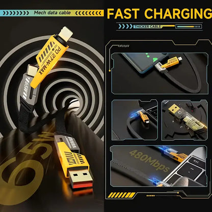 Multi Function 4 in 1 Fast Charging Data Cable