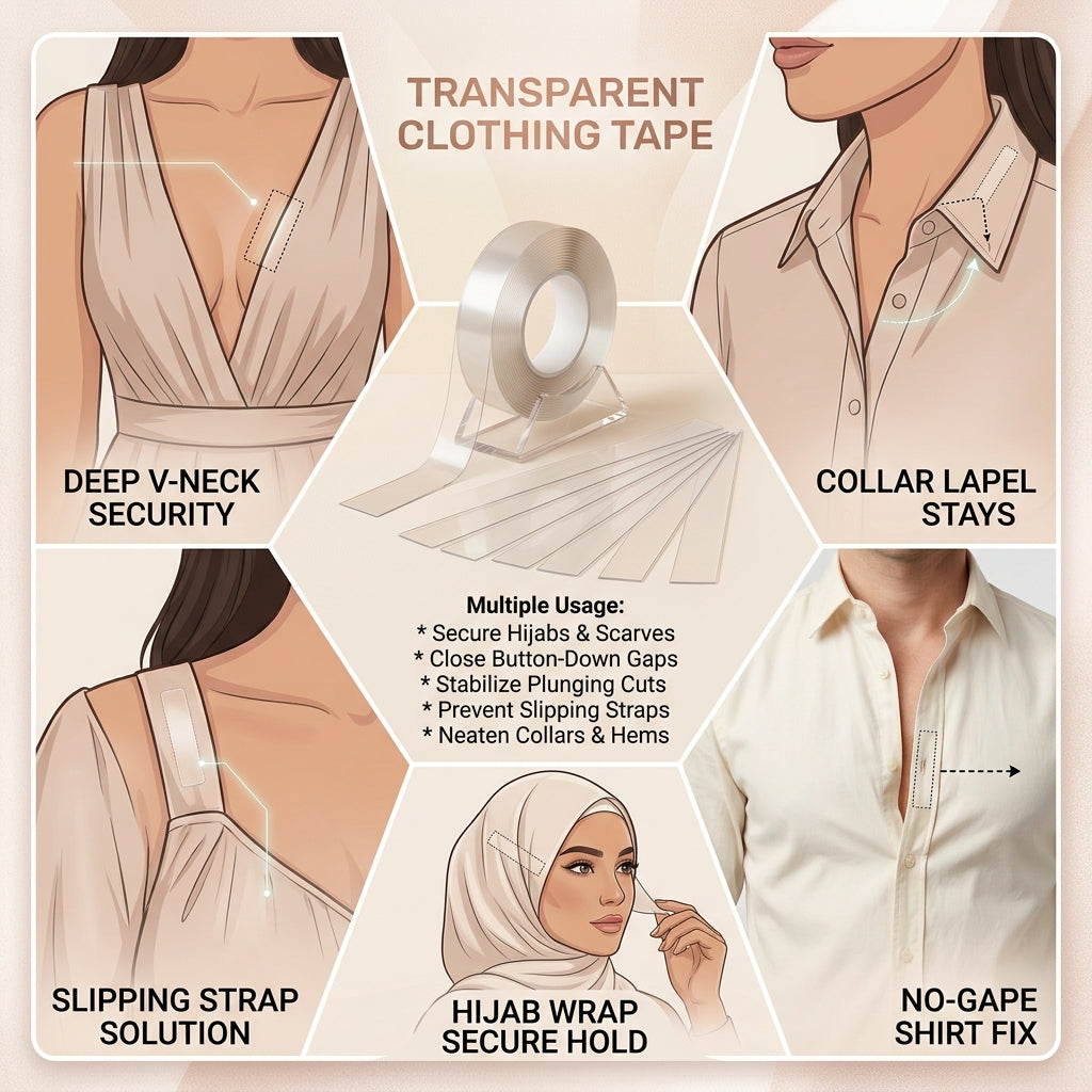 Double Sided Transparent Body Tape for Clothes